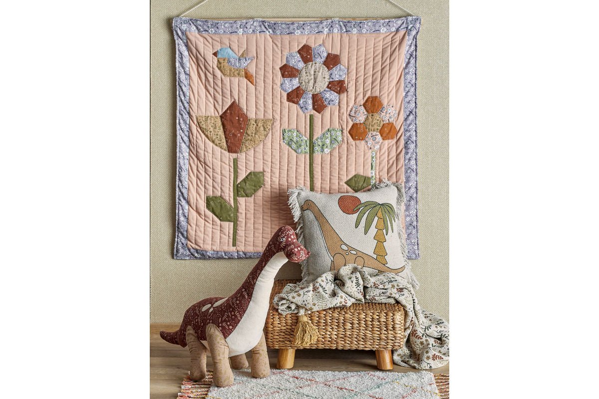 Plüschtier Leni - Dino aus Leinen mit weicher Polyesterfüllung