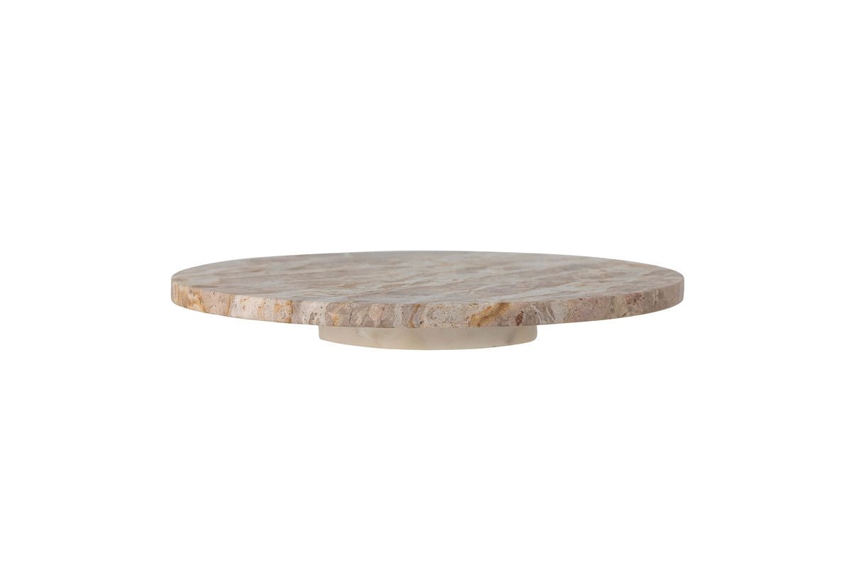 Drehteller Uggy – Servierplatte aus braunem Marmor