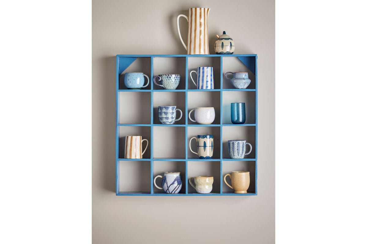 Becher-Set „Elvara“ – Blaues Steingut (3-teilig)