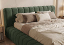 Designer Polsterbett Ivo in Samt – Grün