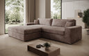 Designer Ecksofa Lugo in Cord – Blush – Links