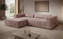 Designer Ecksofa Vasto in Cord – Rosé – Links