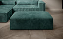 Beistellhocker Vasto in Cord – Petrol