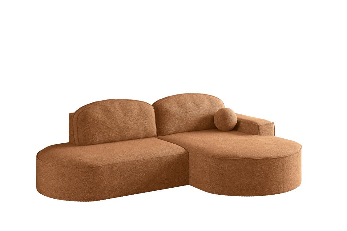 Designer Sofa Lenny Bouclé mit Schlaf- und Klappfunktion