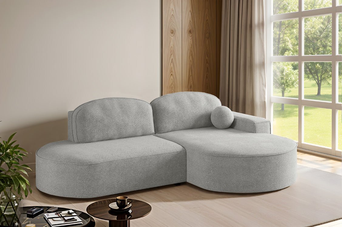 Designer Sofa Lenny Bouclé mit Schlaf- und Klappfunktion