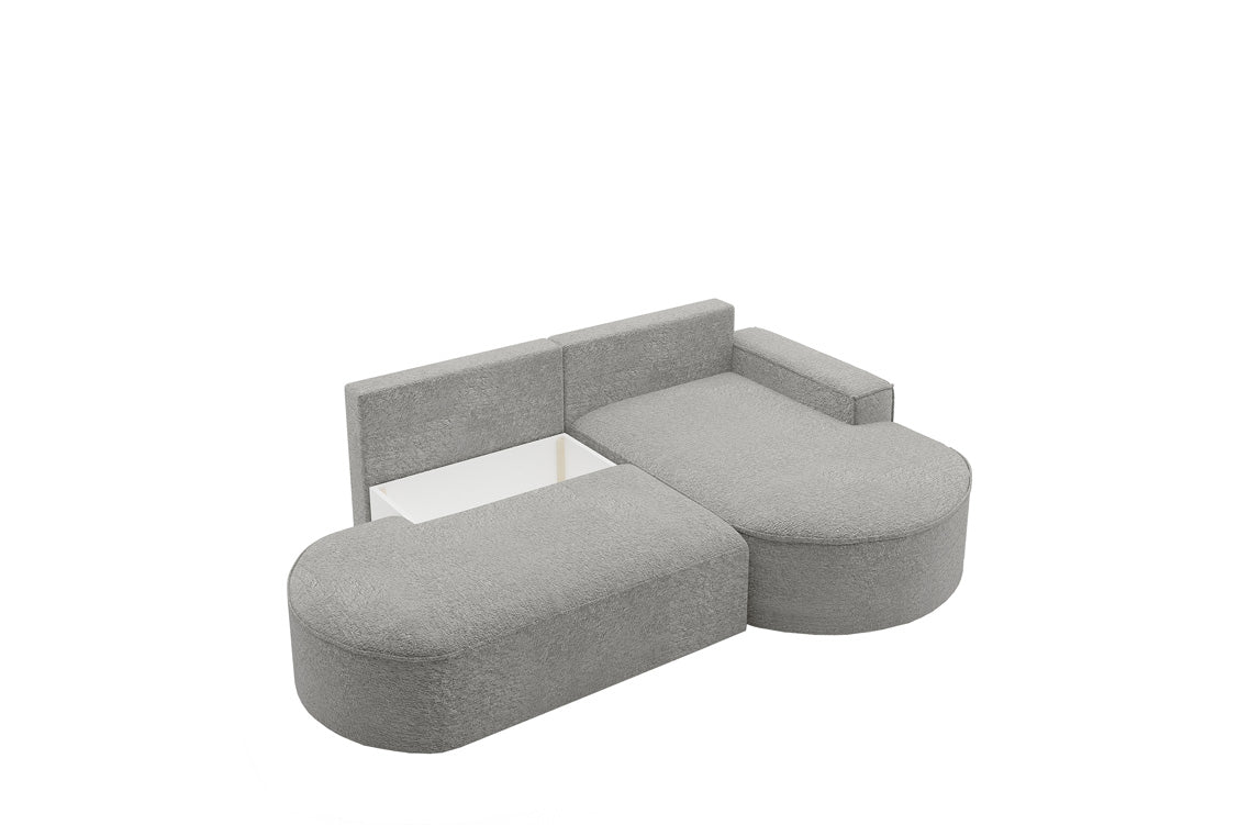 Designer Sofa Lenny Bouclé mit Schlaf- und Klappfunktion
