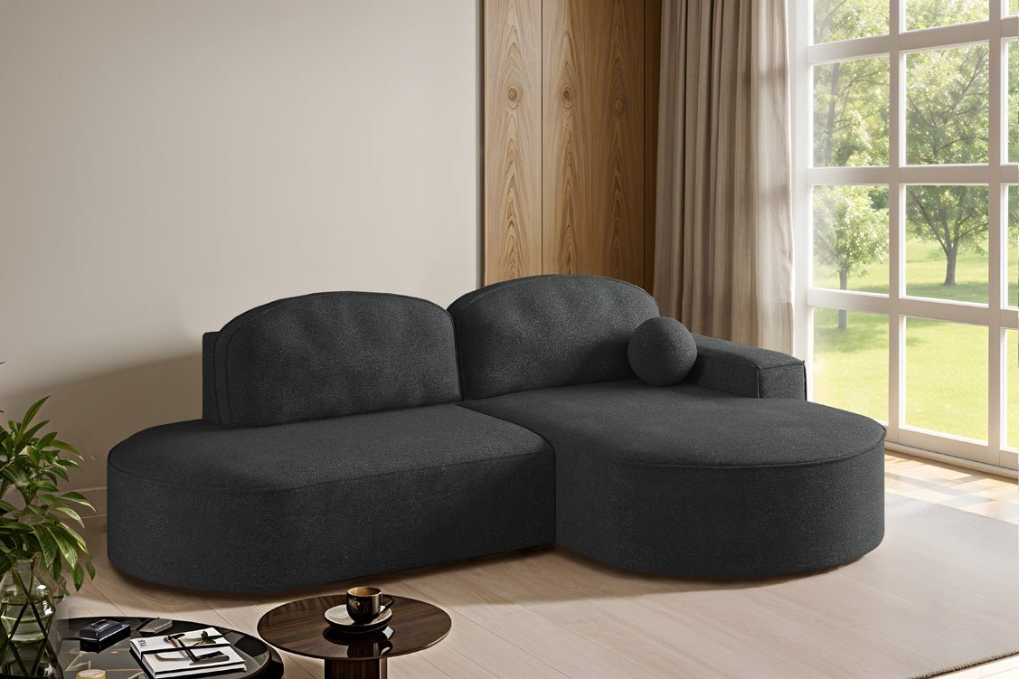 Designer Sofa Lenny Bouclé mit Schlaf- und Klappfunktion