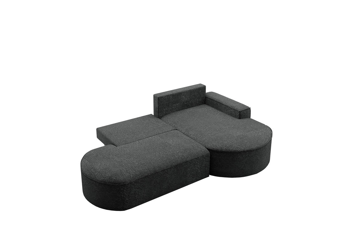 Designer Sofa Lenny Bouclé mit Schlaf- und Klappfunktion