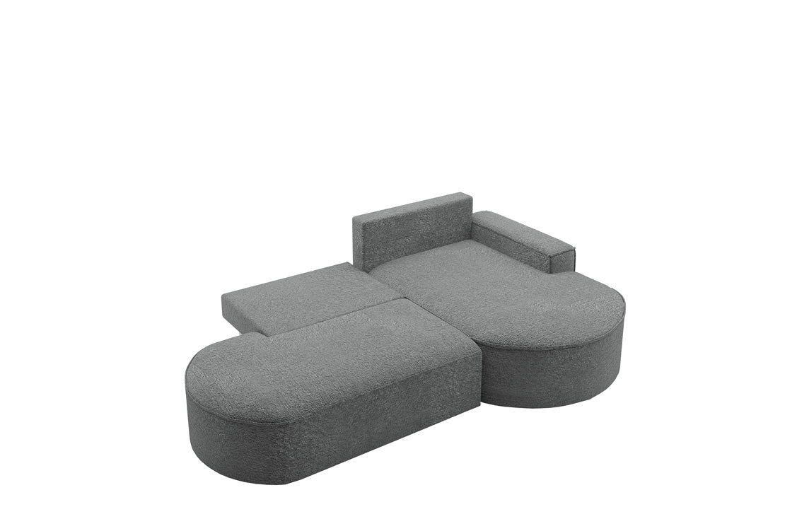 Designer Sofa Lenny Bouclé mit Schlaf- und Klappfunktion