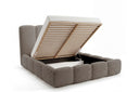 Designer Polsterbett Perla in Bouclé – Taupe