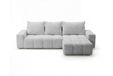 Designer Ecksofa Arvo in Bouclé mit Schlaffunktion & Stauraum – Sand – Rechts