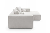 Designer Ecksofa Reno in Bouclé – Sand – Rechts