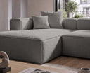 Designer Ecksofa Reno in Bouclé – Grau – Links
