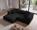 Designer Ecksofa Reno in Bouclé – Anthrazit – Links