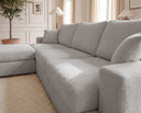 Designer Ecksofa Vigo in Bouclé – Sand – Links