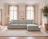 Designer Ecksofa Vigo in Bouclé – Sand – Rechts