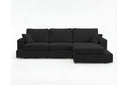 Designer Ecksofa Vigo in Bouclé – Anthrazit – Rechts
