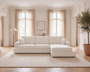 Designer Ecksofa Vigo in Bouclé – Weiß – Rechts
