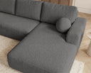 Designer Ecksofa Vanto in Bouclé – Grau – Rechts