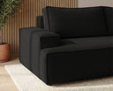 Designer 3 Sitzer Sofa Mira in Bouclé mit Schlaffunktion & Stauraum – Anthrazit