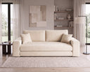Designer 3 Sitzer Sofa Nilo in Samt mit Schlaffunktion & Stauraum – Beige