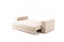 Designer 3 Sitzer Sofa Nilo in Samt mit Schlaffunktion & Stauraum – Beige