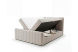 Boxspringbett Elin Samt mit Stauraum – Beige