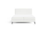 Boxspringbett Selina Slim Bouclé mit Stauraum – Weiß