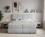 Boxspringbett Laguna Stoff mit Stauraum – Hellgrau
