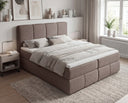 Boxspringbett Laguna Stoff mit Stauraum – Braun