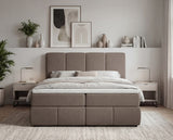 Boxspringbett Laguna Stoff mit Stauraum – Braun