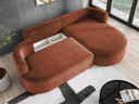 Designer Ecksofa Lucca in Samt