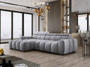 Designer Ecksofa Amalfi in Samt mit elektrischer Sitzerweiterung