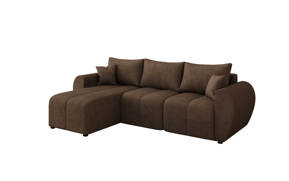 Designer Sofa Sorella L mit Schlaf- und Klappfunktion in Stoff