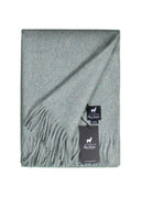 Alpaka Tagesdecke Ylva - Reine Alpakawolle in Vintage Blau - 200x150 cm