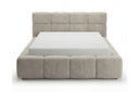 Designer Polsterbett Vero in Samt mit Stauraum – Beige