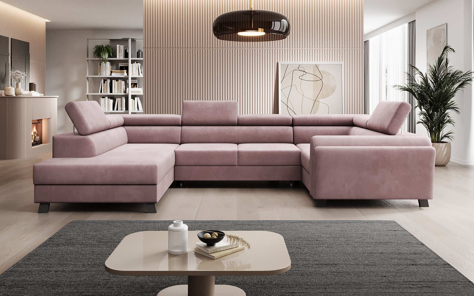 Designer Sofa Emilio mit Schlaf- und Klappfunktion