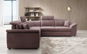 Designer Ecksofa Fernando mit Schlaffunktion und Stauraum