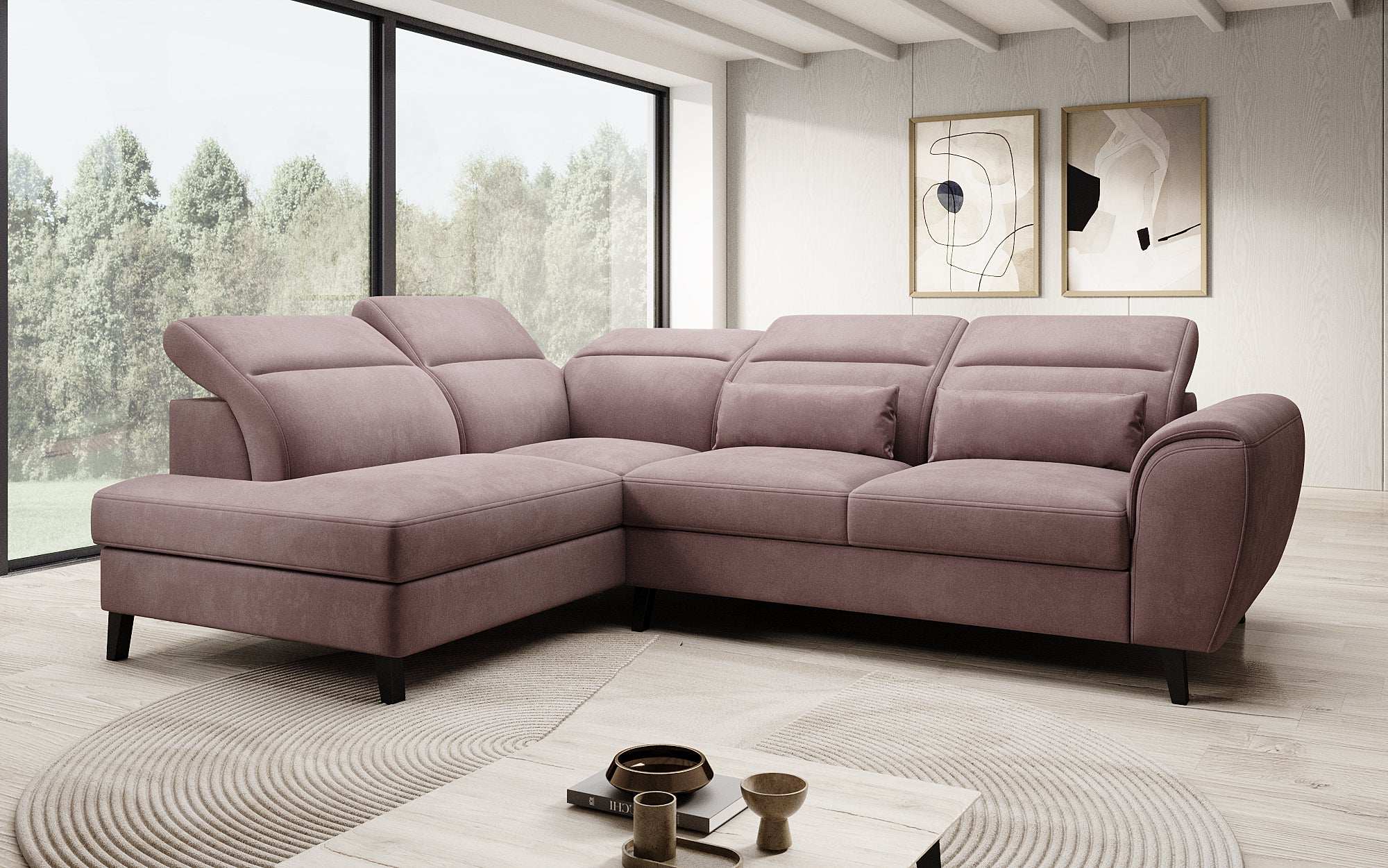 DESIGN discount COUCH WOHNZIMMER SOFA HOCHWERTIG POLSTERUNG HOLZGESTELL