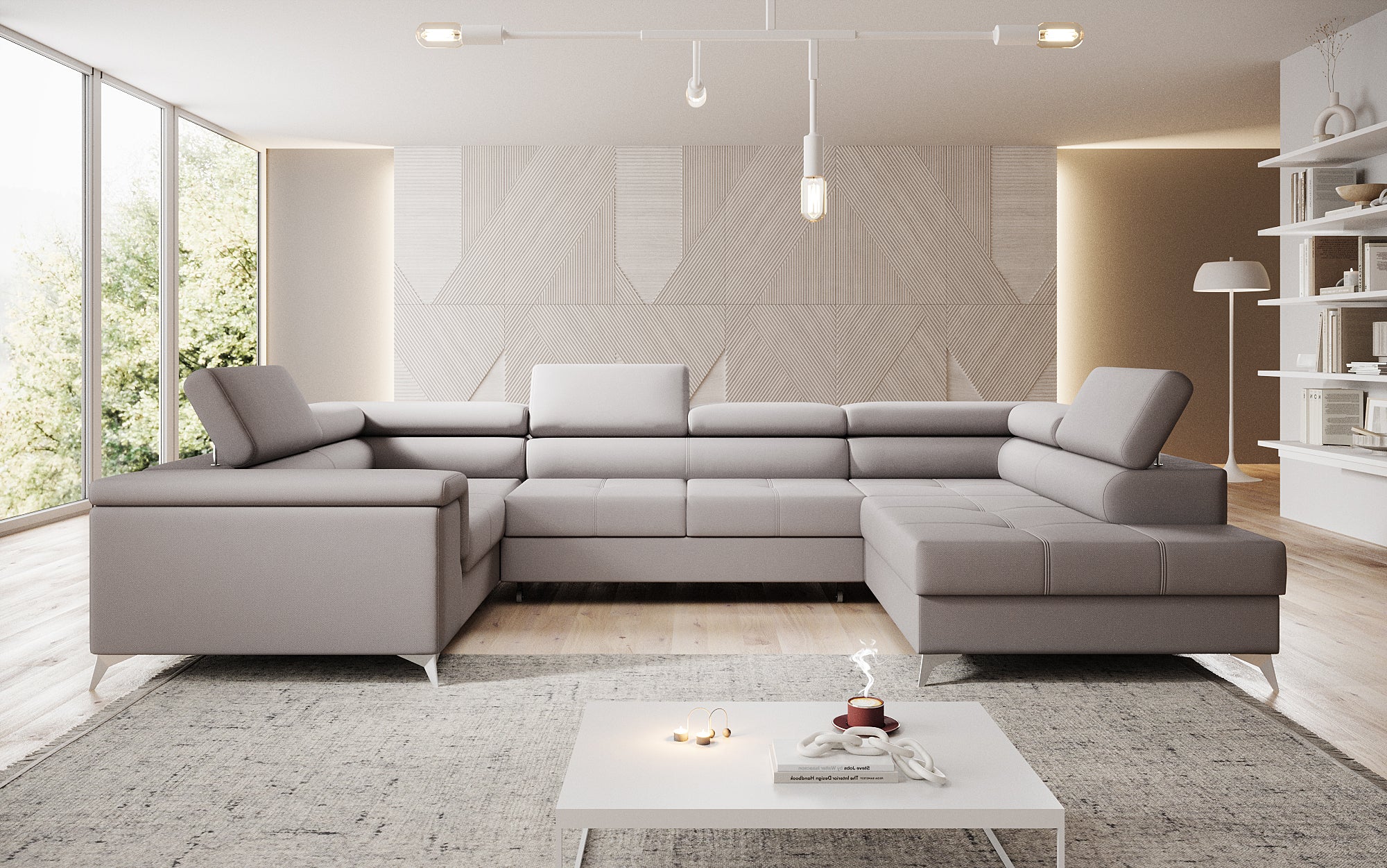 Designer Sofa Torino mit Schlaf- und Klappfunktion