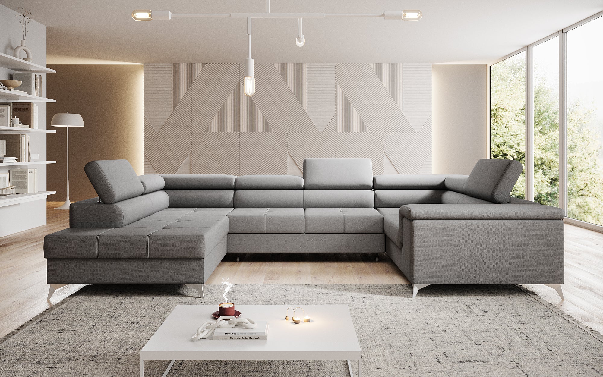 Designer Sofa Torino mit Schlaf- und Klappfunktion