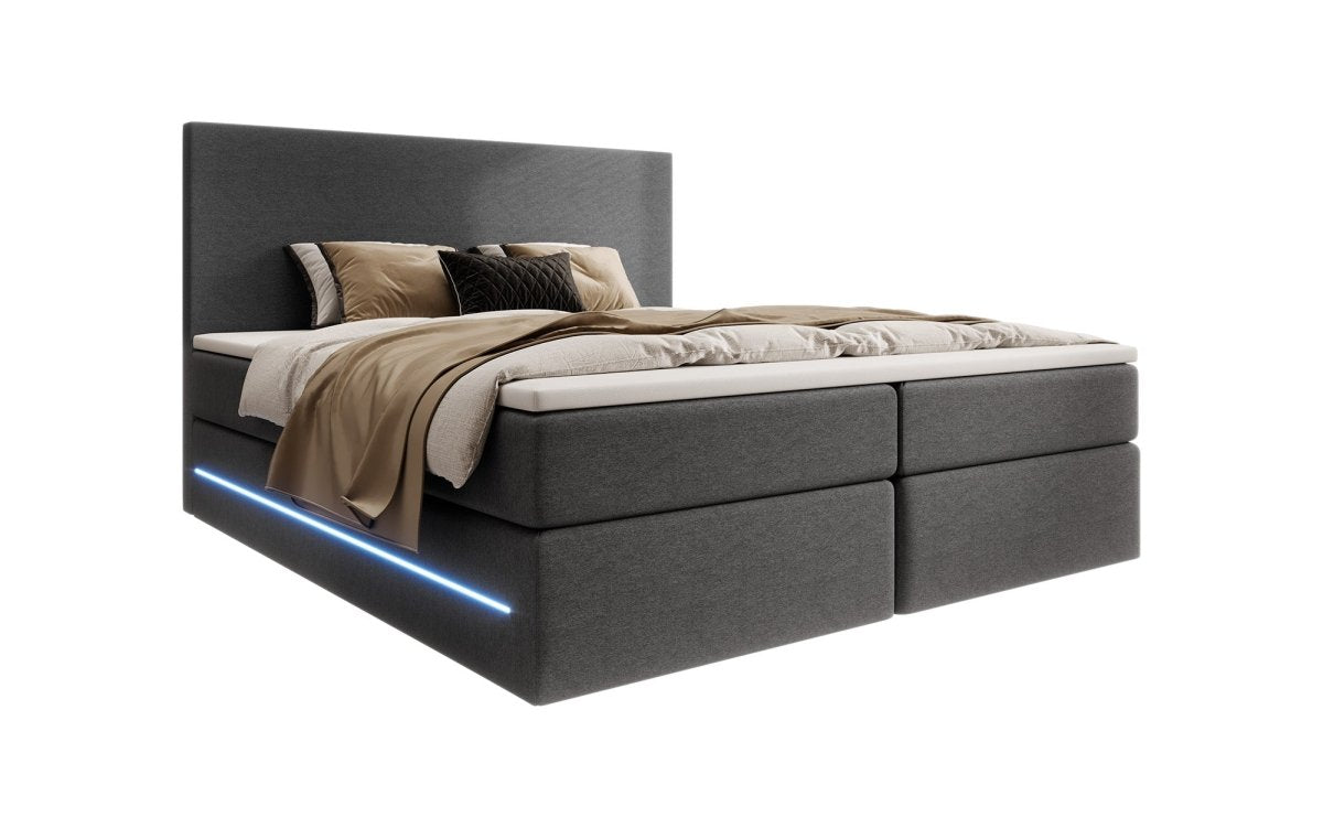 Boxspringbett Arito mit LED u. Stauraum - Luxusbetten24