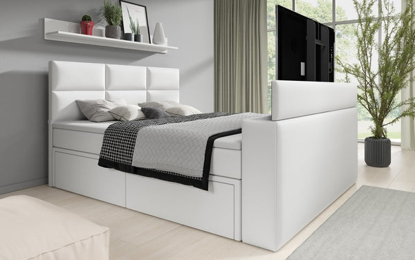 Boxspringbett Citaro mit TV Lift, USB und Stauraum
