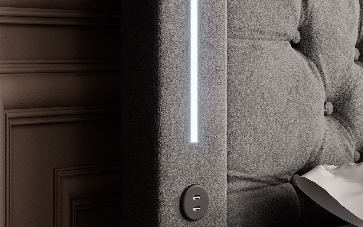 Boxspringbett Elegance mit LED, USB und Stauraum - Luxusbetten24