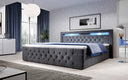 Boxspringbett Gloria mit LED und Stauraum - Luxusbetten24