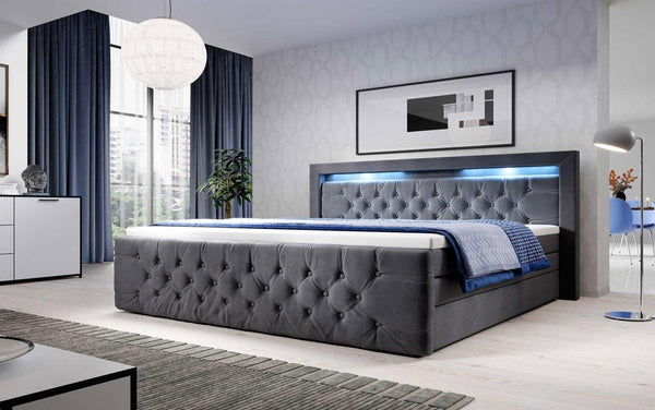 Boxspringbett Gloria mit LED und Stauraum
