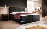 Boxspringbett Lea mit LED (Samt) - Luxusbetten24
