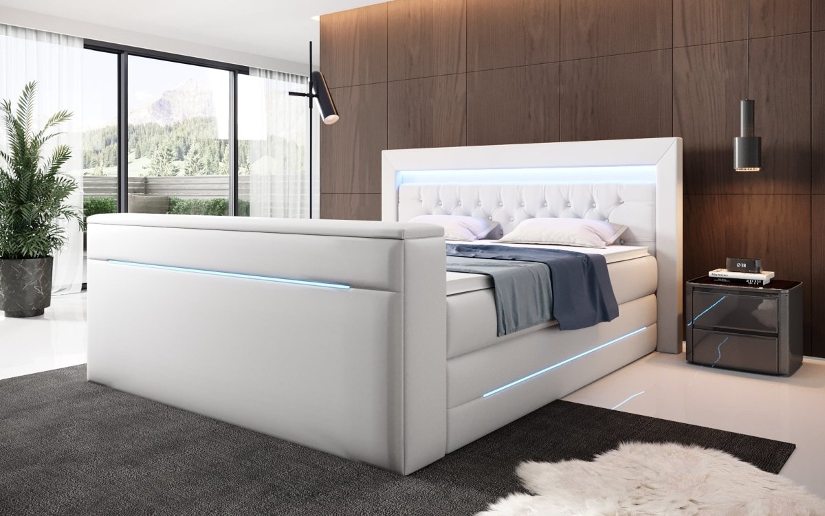 Boxspringbett Merkur mit TV Lift und RGB - Luxusbetten24