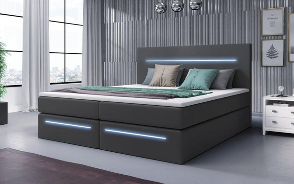 Boxspringbett Sejour mit LED u. Stauraum