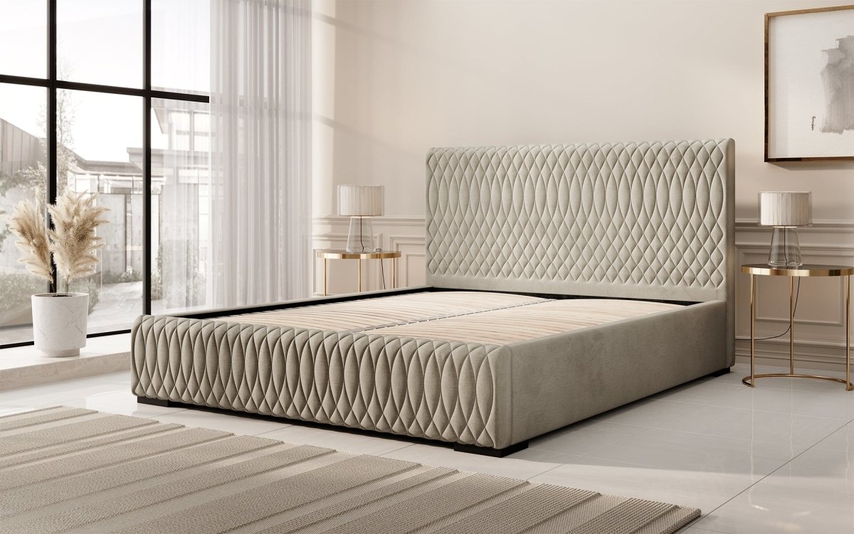 Betten Schlafzimmer Luxus Bettrahmen Design Polster Bett Designer